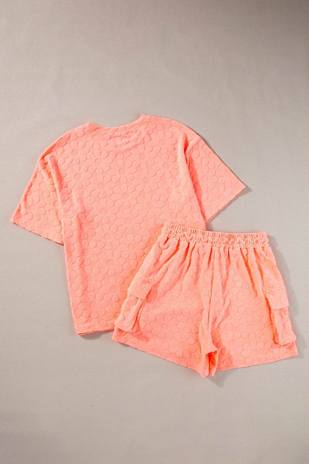 Round Neck Half Sleeve Top and Shorts Set - DaTrendStore.Com