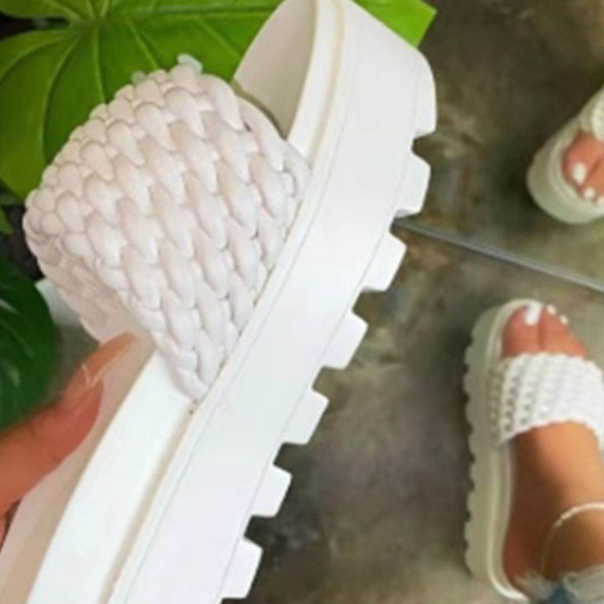 PU Leather Open Toe Platform Sandals - DaTrendStore.Com