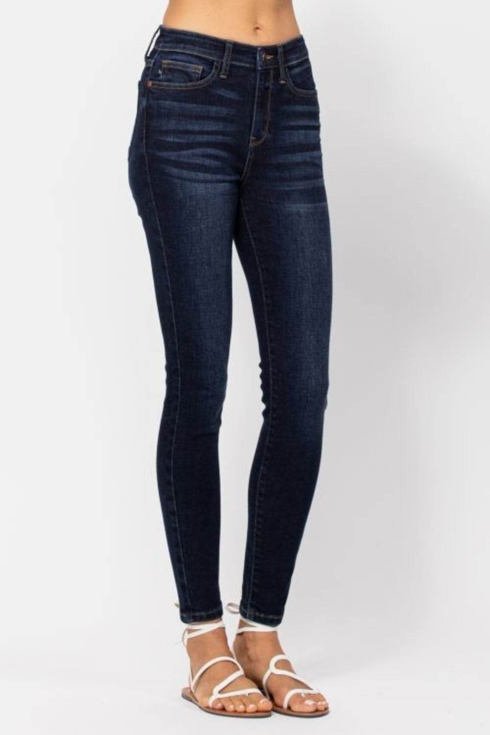 Judy Blue Full Size High Waist Handsand Skinny Jeans - DaTrendStore.Com