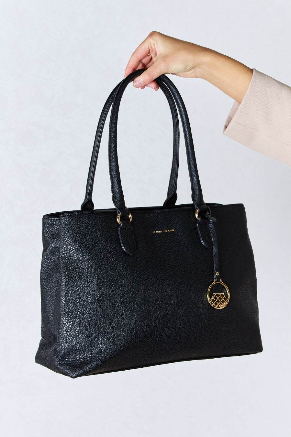 David Jones Structured Leather Handbag - DaTrendStore.Com