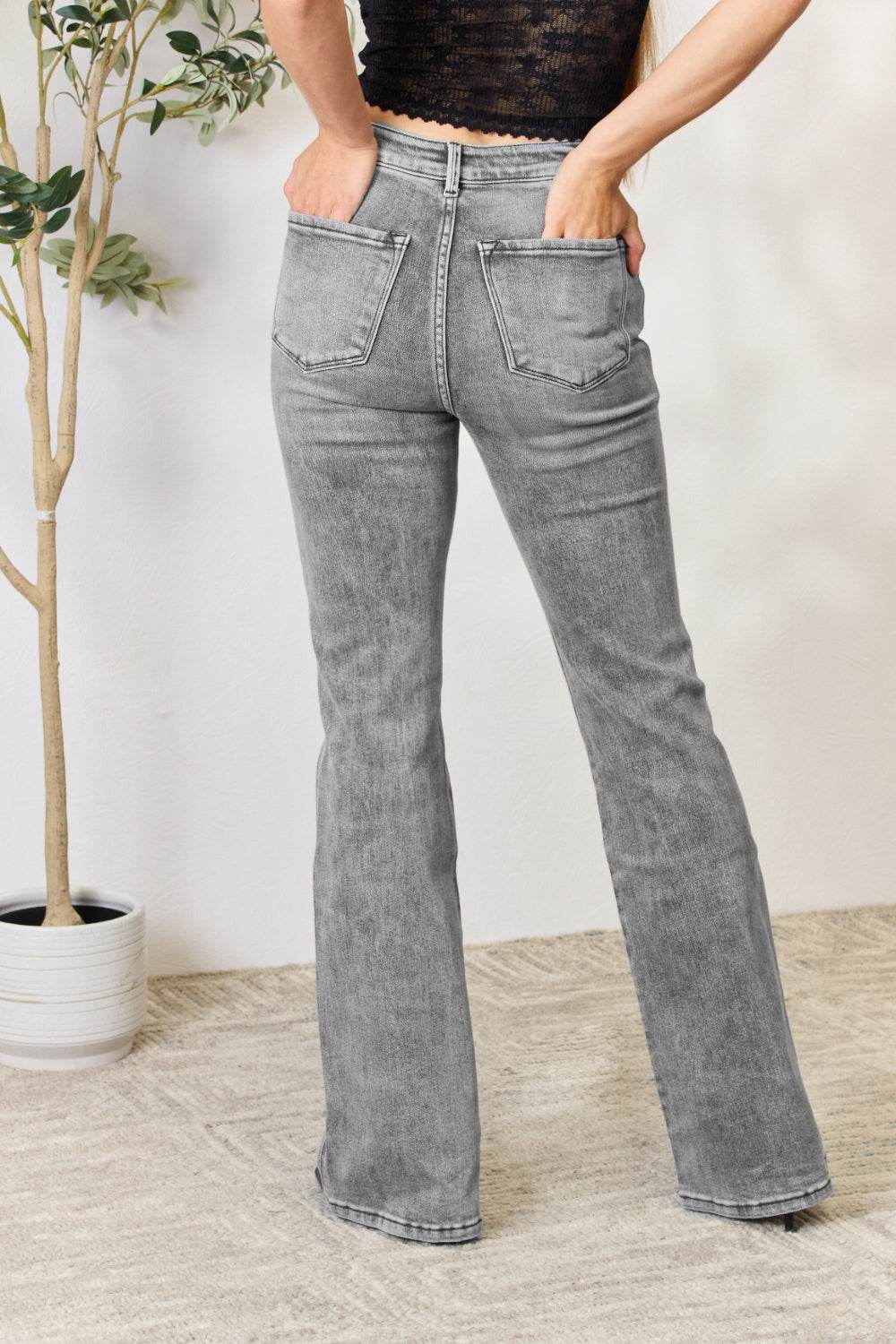 Kancan High Waist Slim Flare Jeans - DaTrendStore.Com