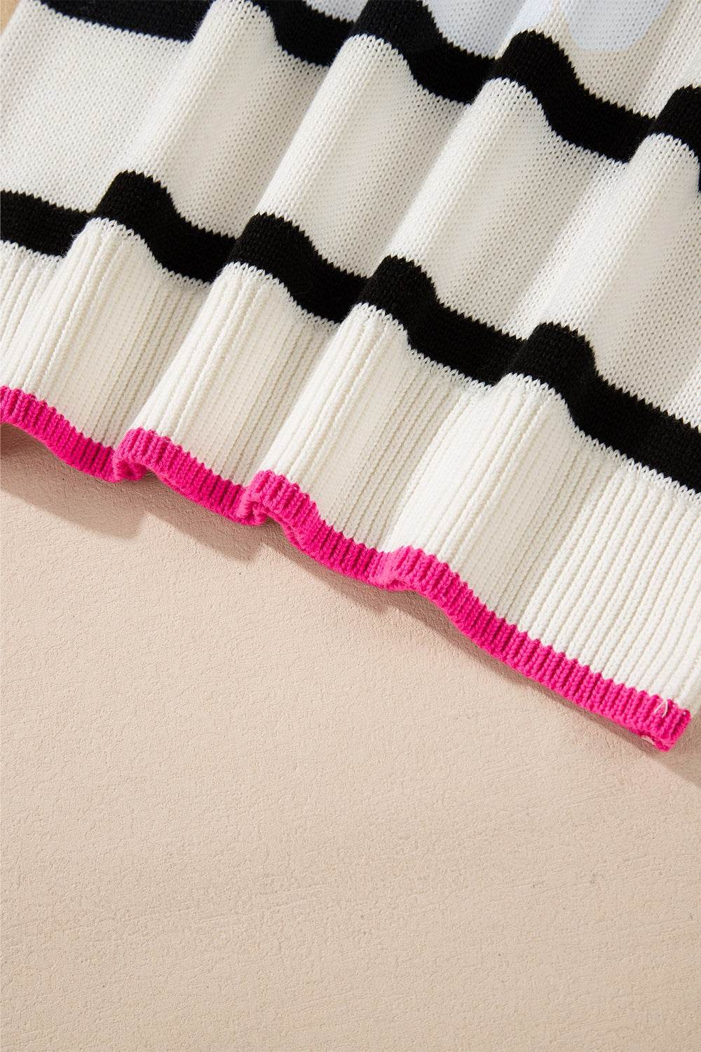Striped Round Neck Drop Shoulder Sweater - DaTrendStore.Com