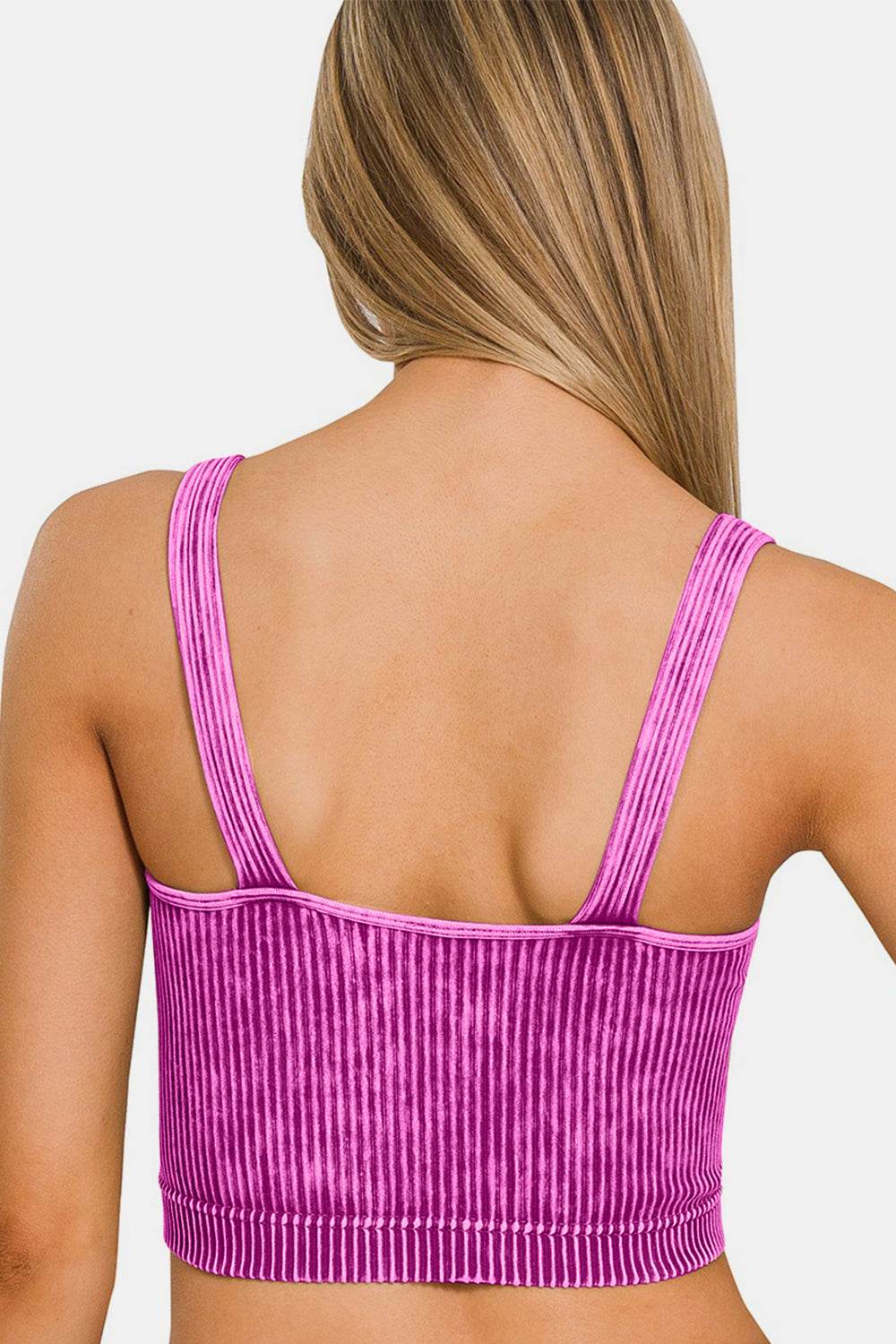 Zenana Washed Ribbed Cropped V-Neck Tank - DaTrendStore.Com