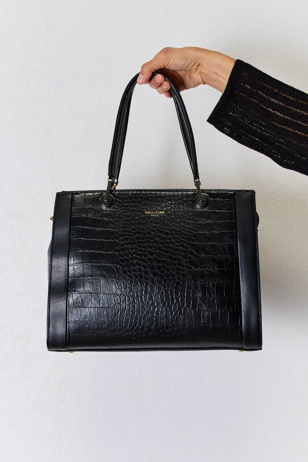 David Jones Texture PU Leather Handbag - DaTrendStore.Com