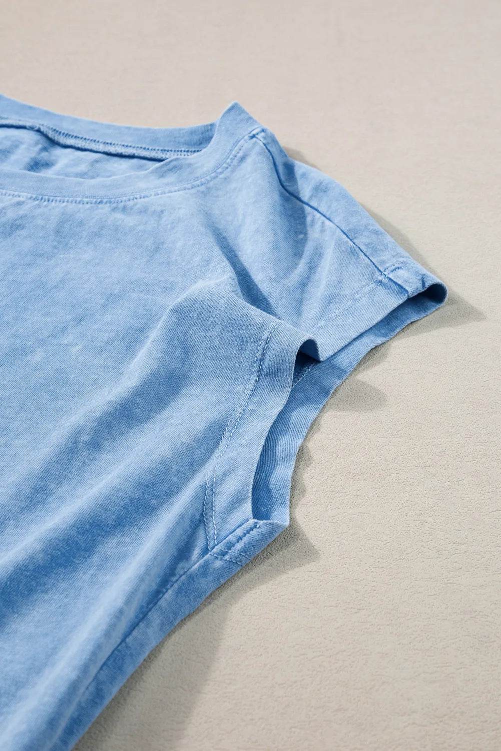 Round Neck Short Sleeve Top and Shorts Set - DaTrendStore.Com