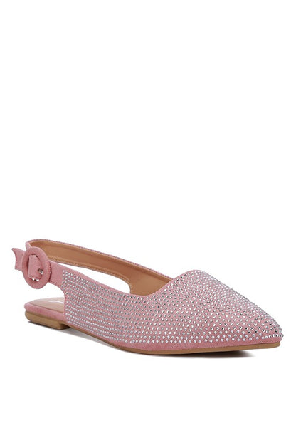 Jarisa Rhinestones Embellished Slingback Mules