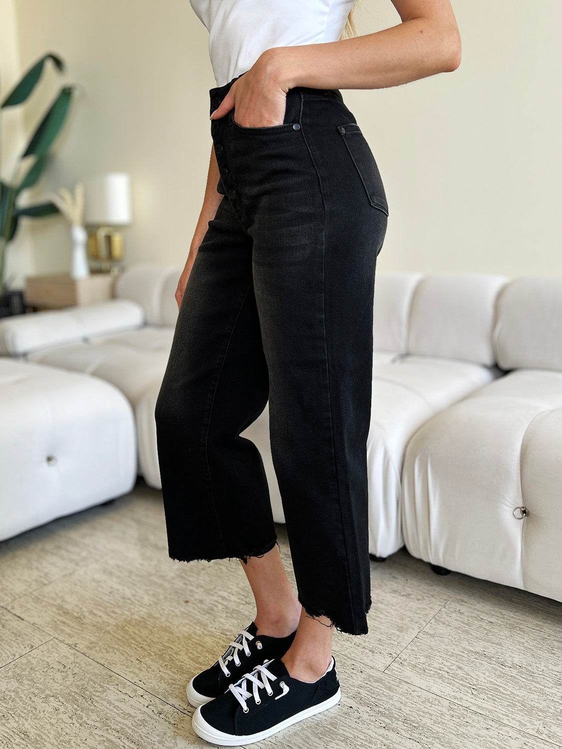 Judy Blue Full Size High Waist Button Fly Jeans - DaTrendStore.Com