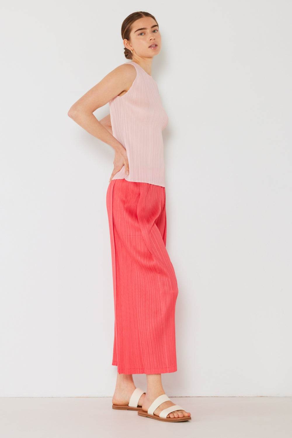 Marina West Swim Pleated Wide-Leg Pants with Side Pleat Detail - DaTrendStore.Com