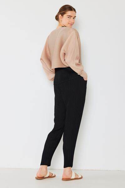 Marina West Swim Rib Pleated Puff Sleeve Bolero Cardigan - DaTrendStore.Com