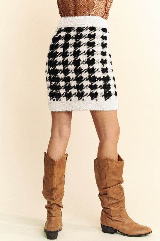 Davi & Dani Scoop Neck Wide Strap Top and Skirt Sweater Set - DaTrendStore.Com