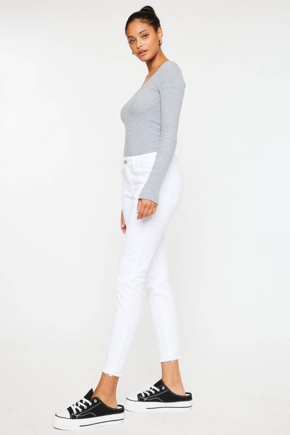 Kancan Mid Rise Ankle Skinny Jeans - DaTrendStore.Com