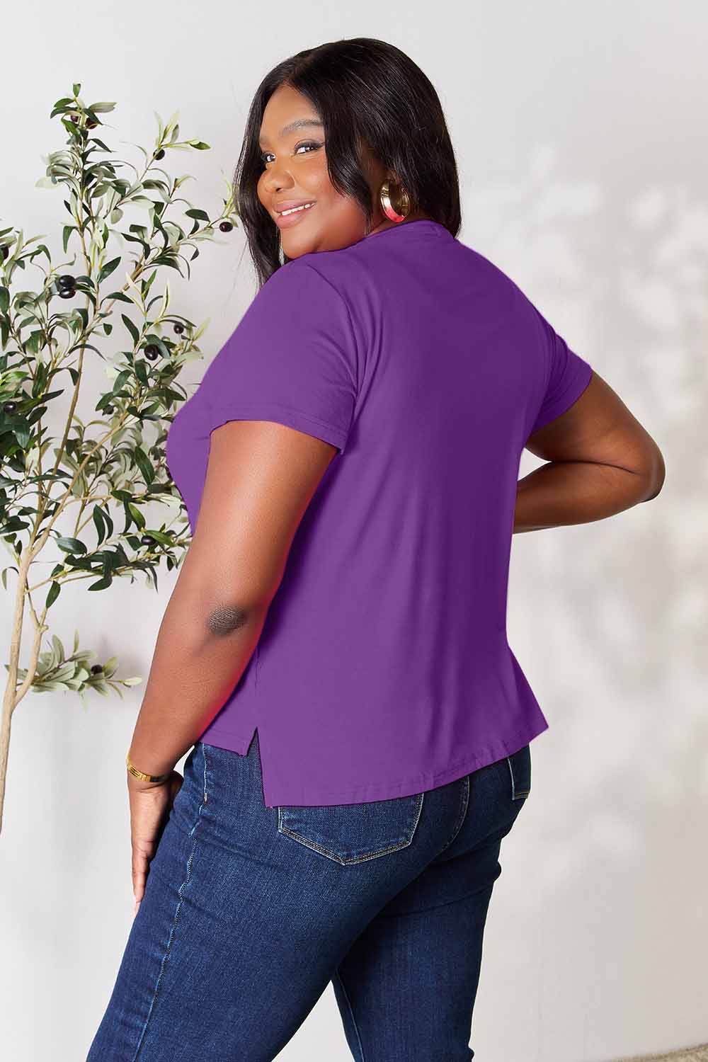 Basic Bae Full Size Round Neck Short Sleeve T-Shirt - DaTrendStore.Com