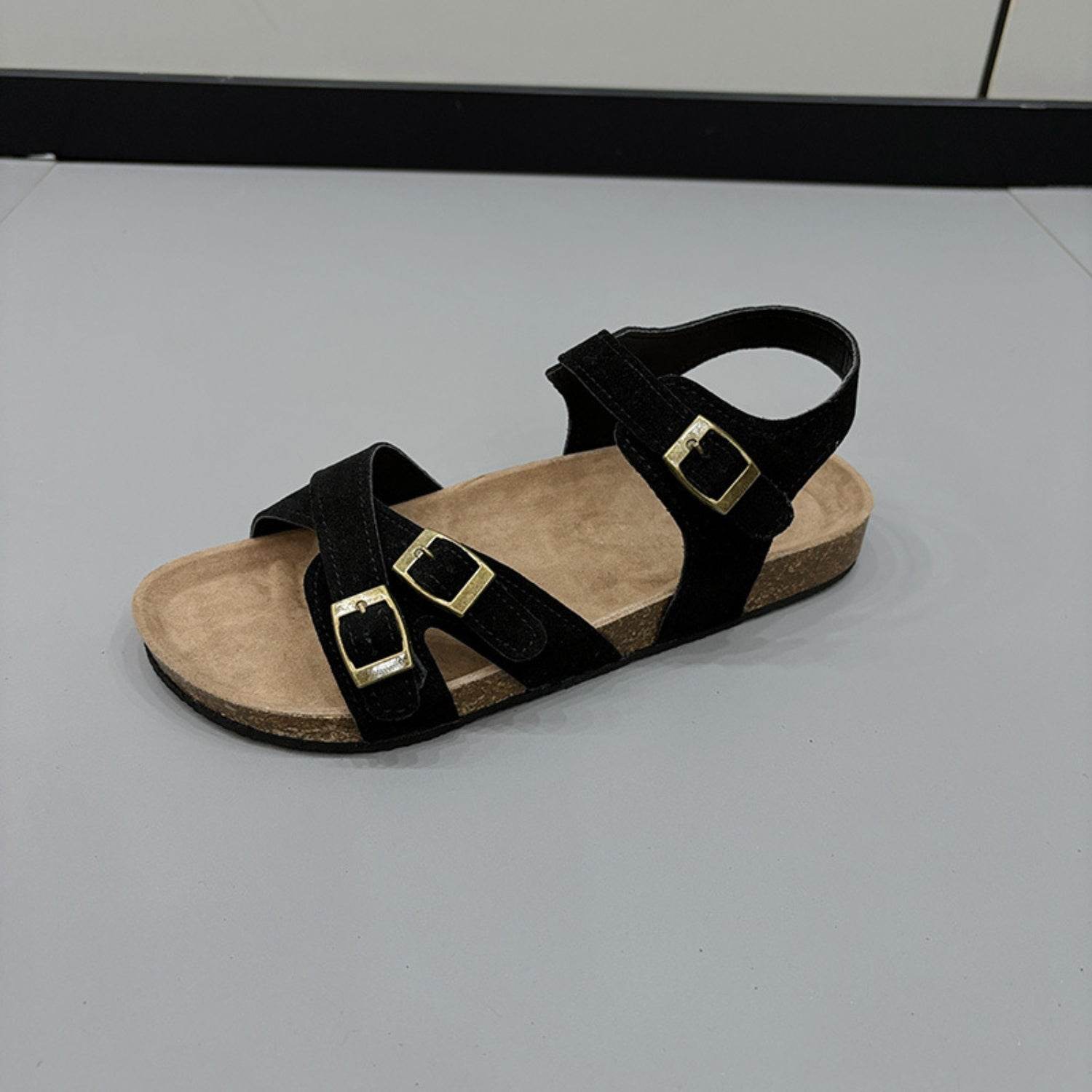 Open Toe Flat Buckle Sandals - DaTrendStore.Com