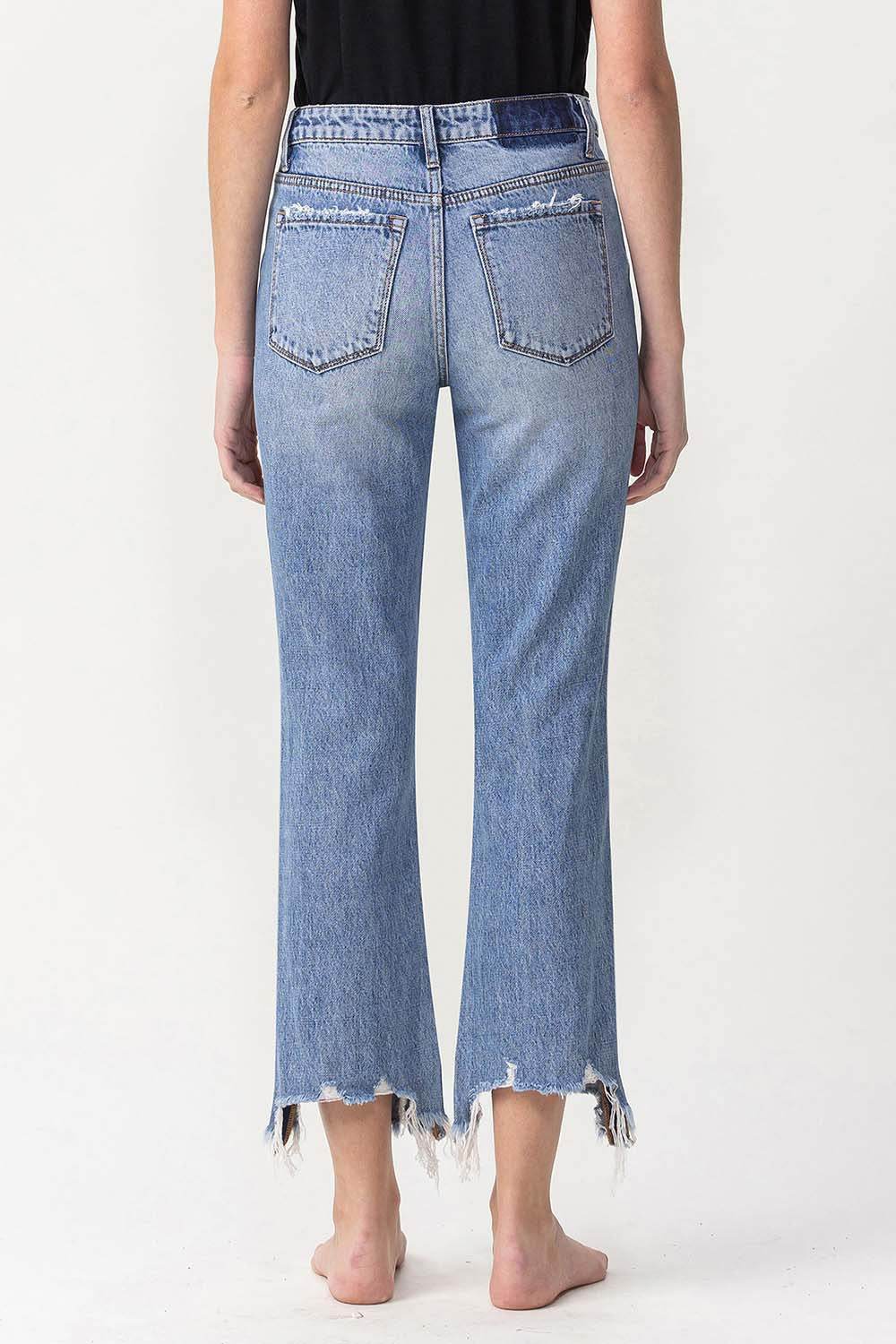 Lovervet High Rise Distressed Straight Jeans - DaTrendStore.Com