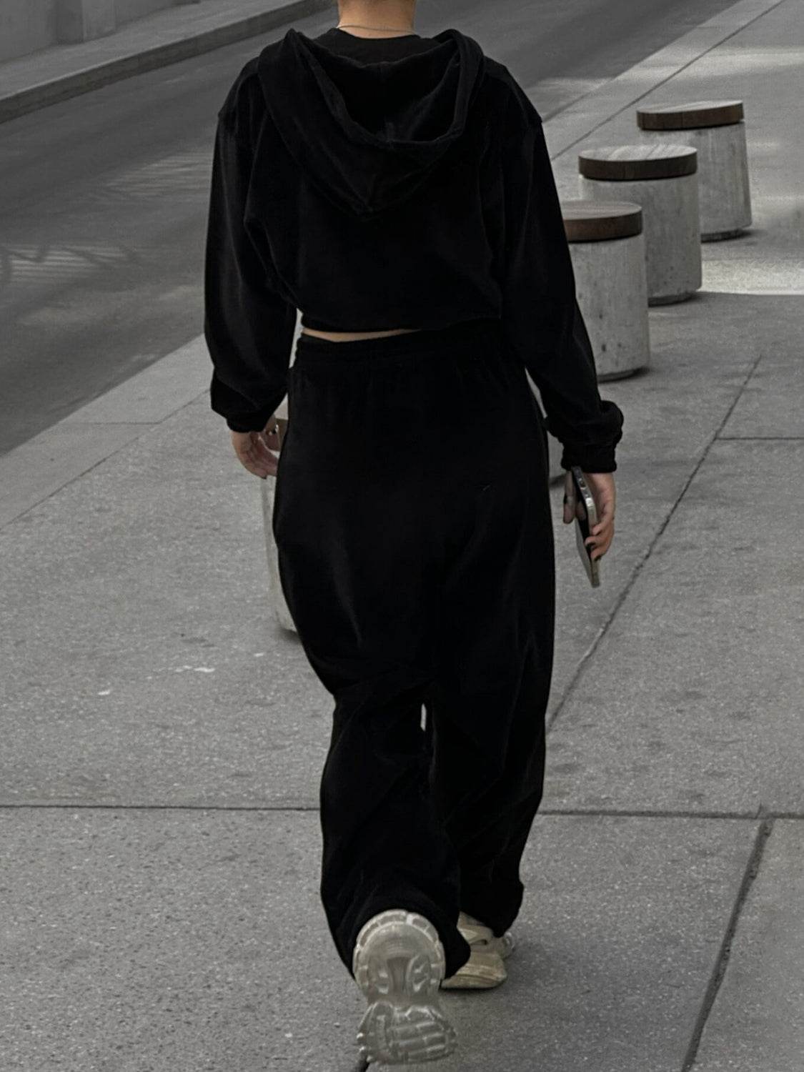 Zip Up Hoodie and Pocketed Pants Set - DaTrendStore.Com