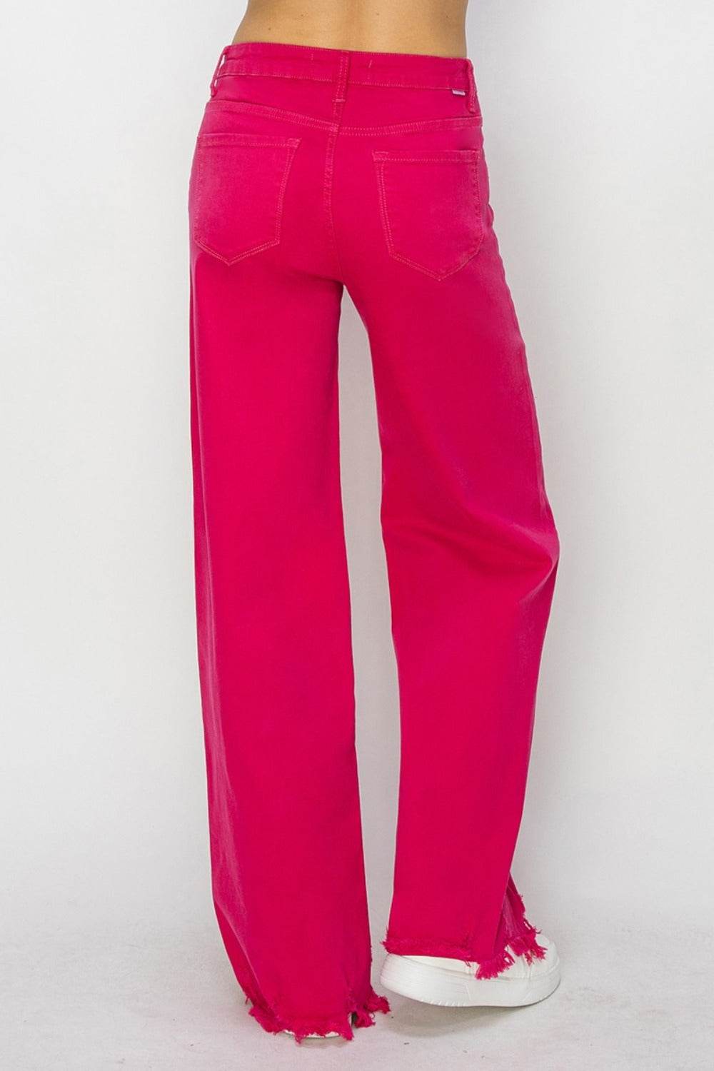 RISEN High Rise Wide Leg Jeans - DaTrendStore.Com