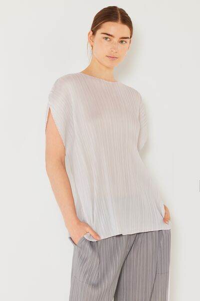 Marina West Swim Rib Pleated Oversized Dolman Sleeve Top - DaTrendStore.Com