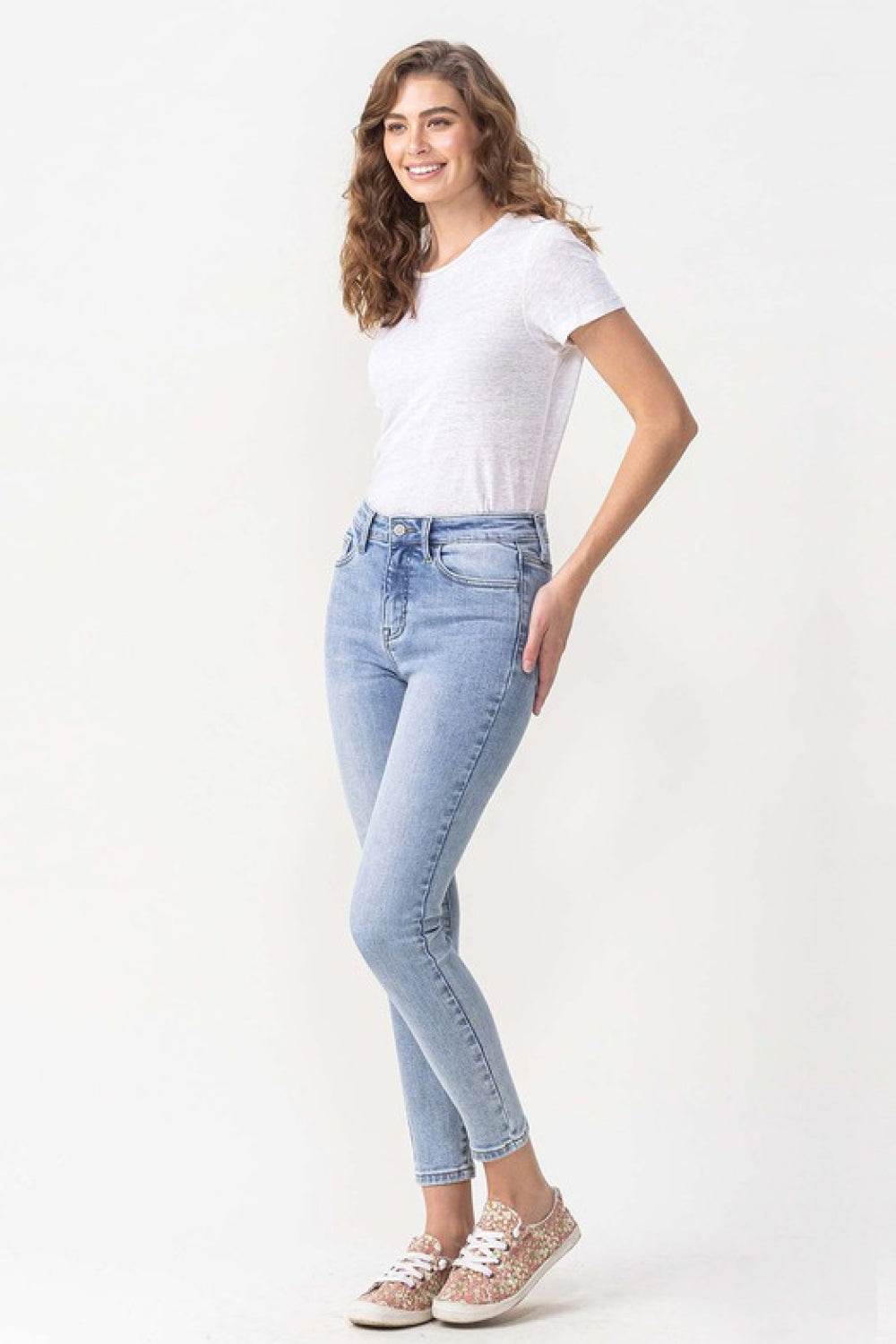 Lovervet Full Size Talia High Rise Crop Skinny Jeans - DaTrendStore.Com