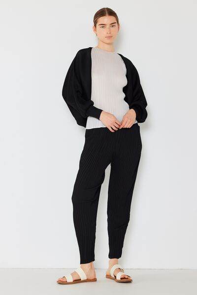 Marina West Swim Rib Pleated Puff Sleeve Bolero Cardigan - DaTrendStore.Com