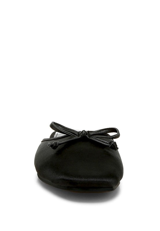 Taylena Satin Bow Detail Mules