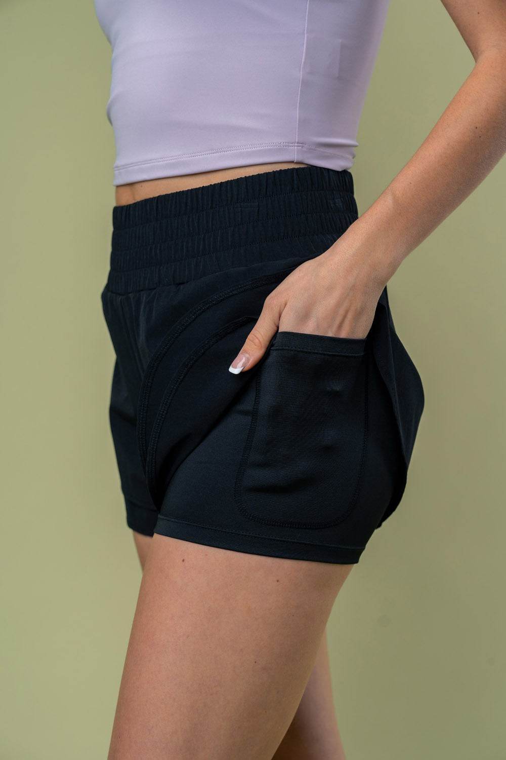 White Birch Full Size High Waisted Knit Shorts - DaTrendStore.Com
