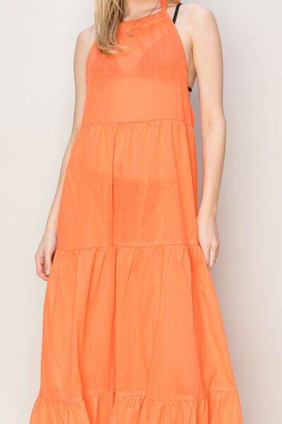 HYFVE Halter Neck Cover Up Maxi Dress - DaTrendStore.Com