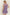 ADORA Mauve Ruffled Cap-Sleeve Mesh Dress