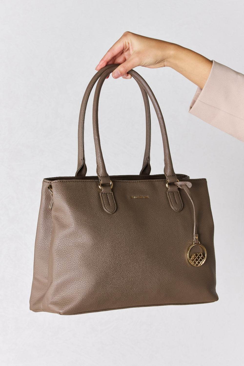 David Jones Structured Leather Handbag - DaTrendStore.Com