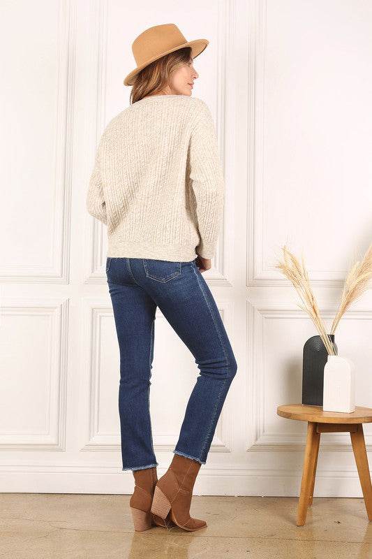 Oversize cable sweater - DaTrendStore.Com