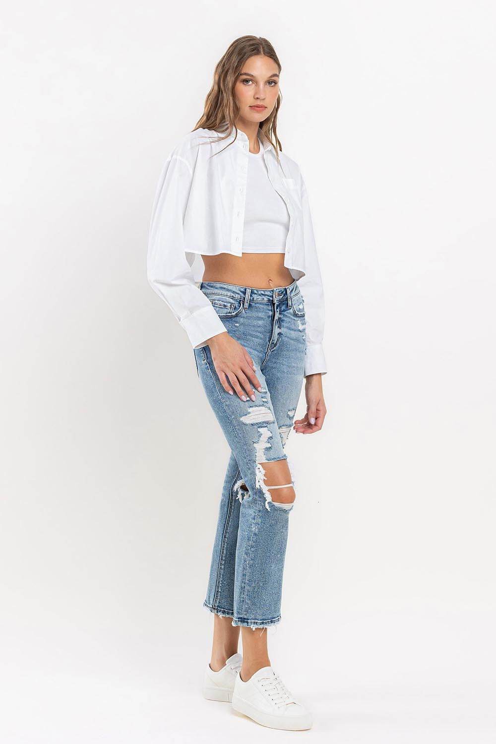 Lovervet Full Size High Rise Slim Straight Jeans - DaTrendStore.Com