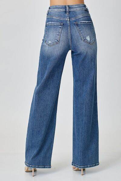 RISEN High Waist Jeans with Pockets - DaTrendStore.Com
