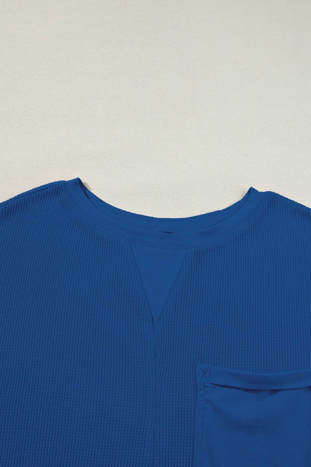 Waffle-Knit Half Sleeve Top and Shorts Set - DaTrendStore.Com