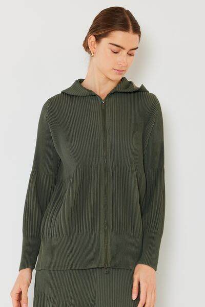 Marina West Swim Pleated Unisex Plisse Jacket with 2 Way Zipper - DaTrendStore.Com