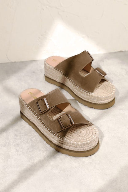 D-HAZEL-Espadrille, Platform, Slide, Sandals