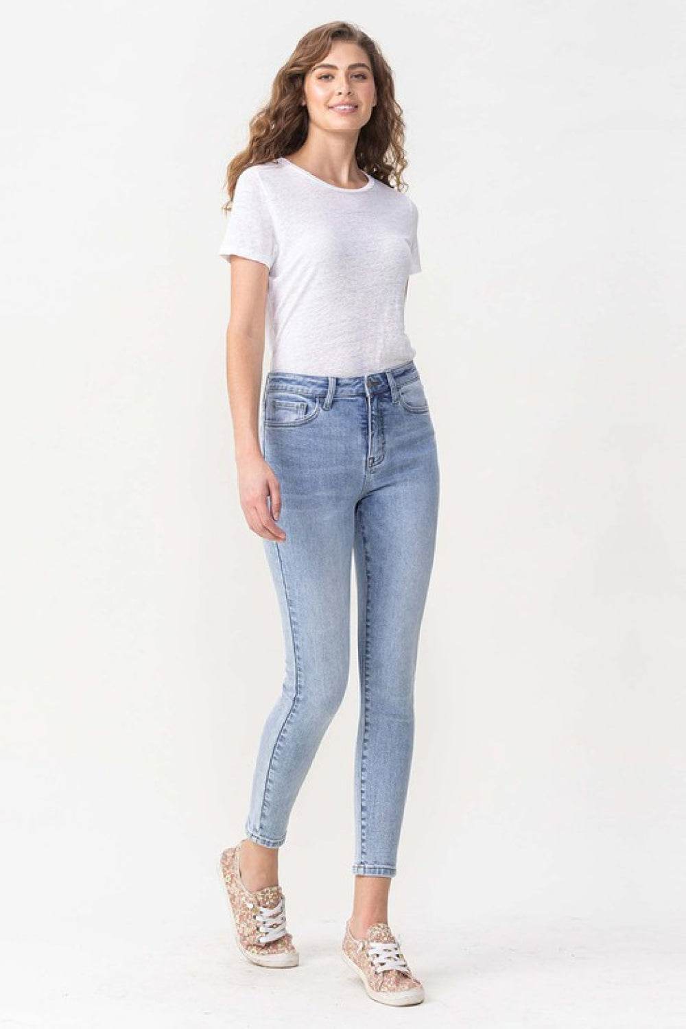 Lovervet Full Size Talia High Rise Crop Skinny Jeans - DaTrendStore.Com