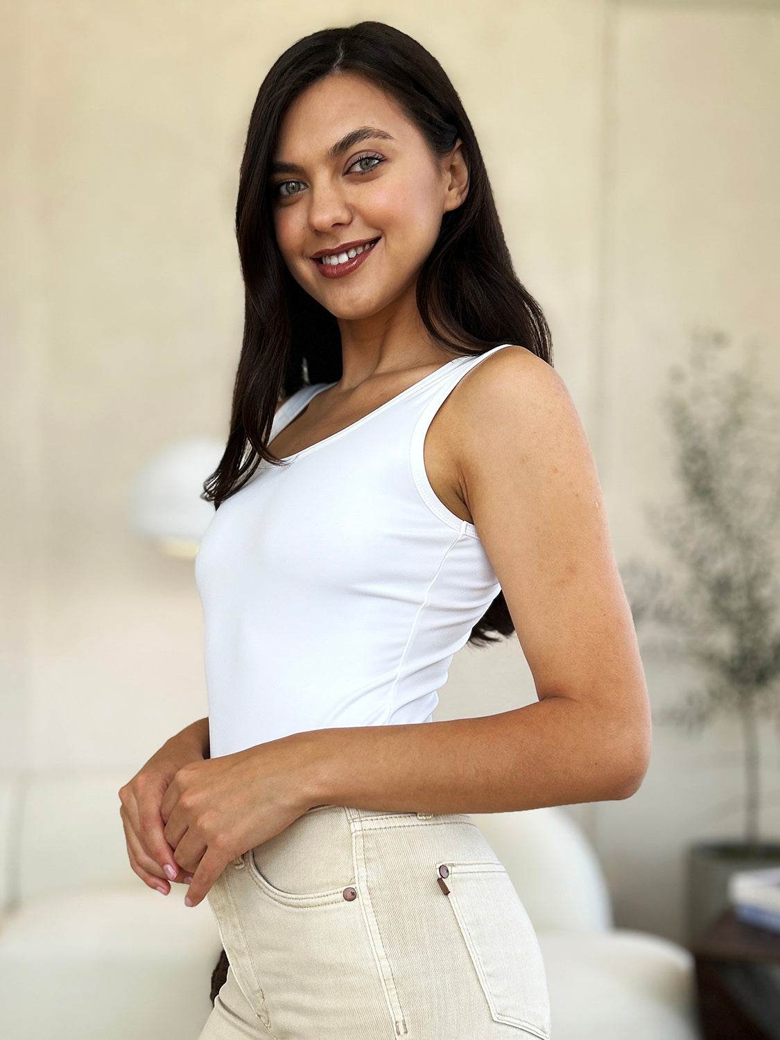Basic Bae Full Size Square Neck Sleeveless Bodysuit - DaTrendStore.Com