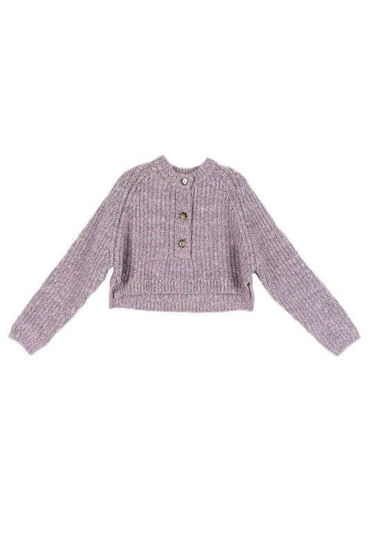 Melange multicolor sweater top - DaTrendStore.Com