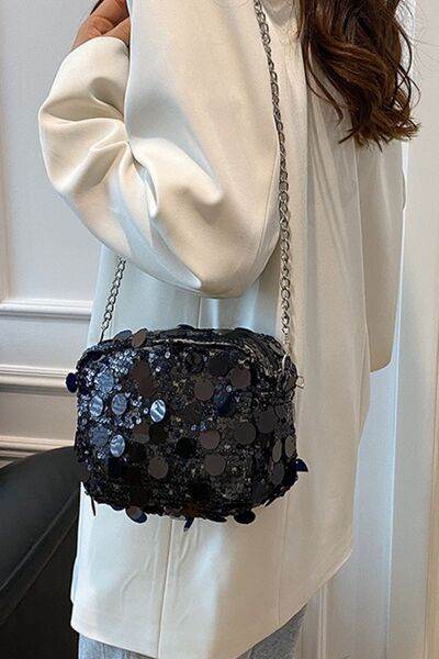 Sequin Chain Shoulder Bag - DaTrendStore.Com