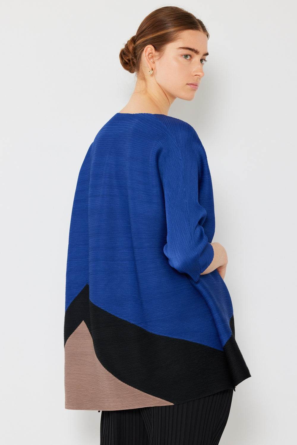 Marina West Swim Pleated Horizontal Rib Color Block Top - DaTrendStore.Com