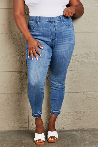 Judy Blue Janavie Full Size High Waisted Pull On Skinny Jeans