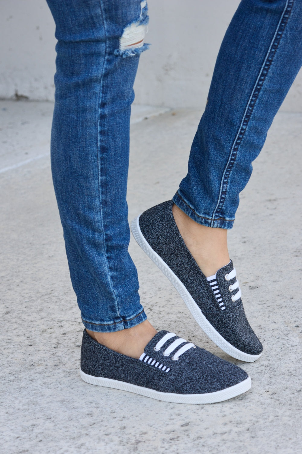 Forever Link Round Toe Slip-On Flat Sneakers