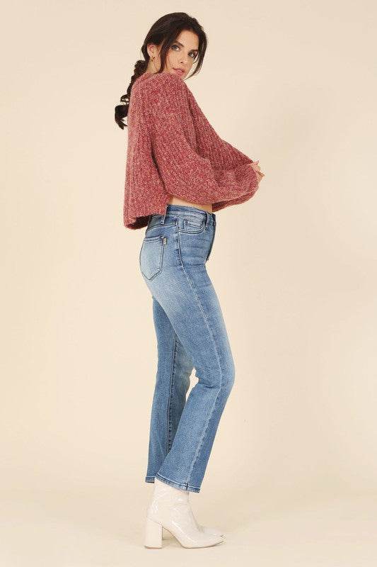 Melange multicolor sweater top - DaTrendStore.Com