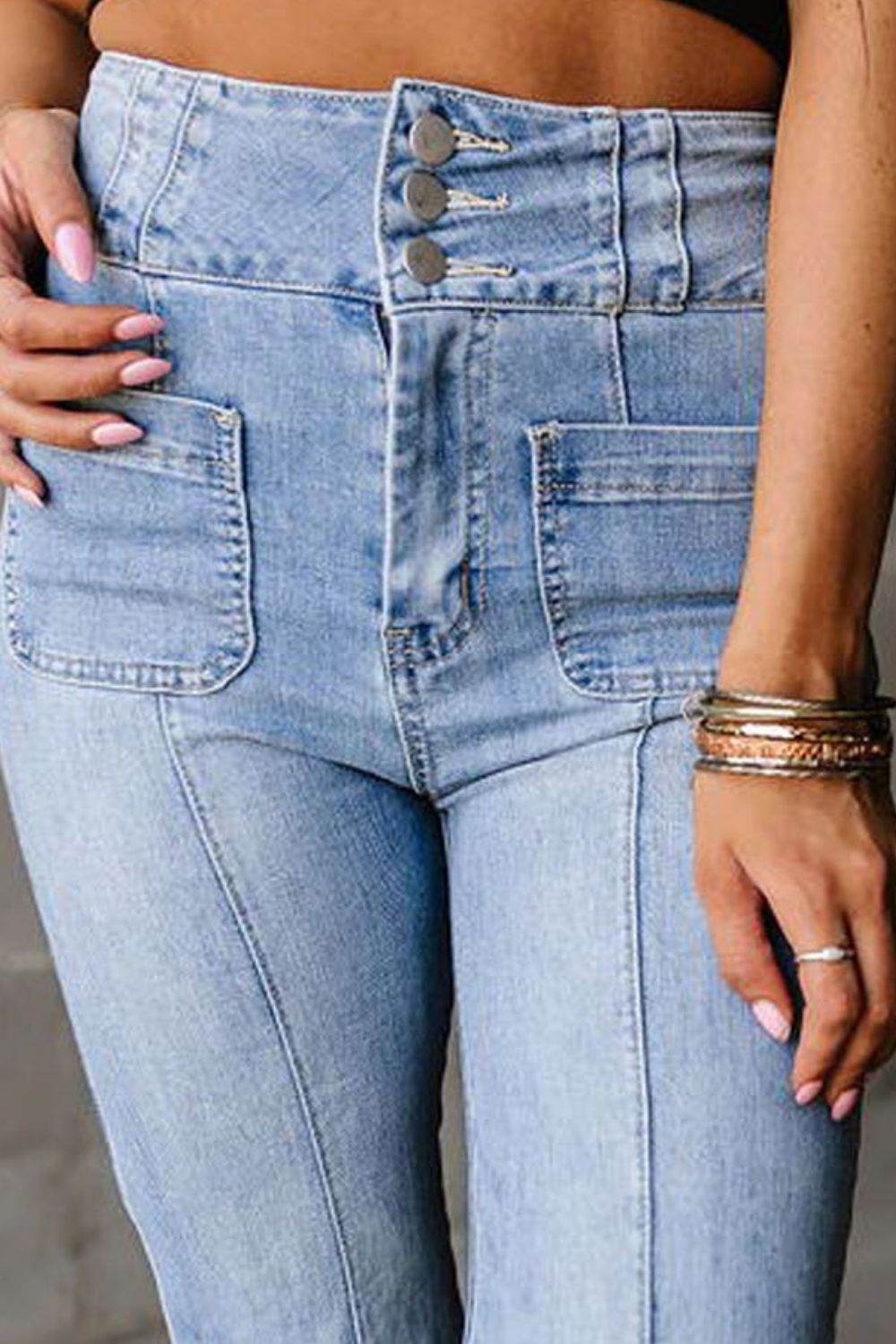 High Waist Bootcut Jeans - DaTrendStore.Com