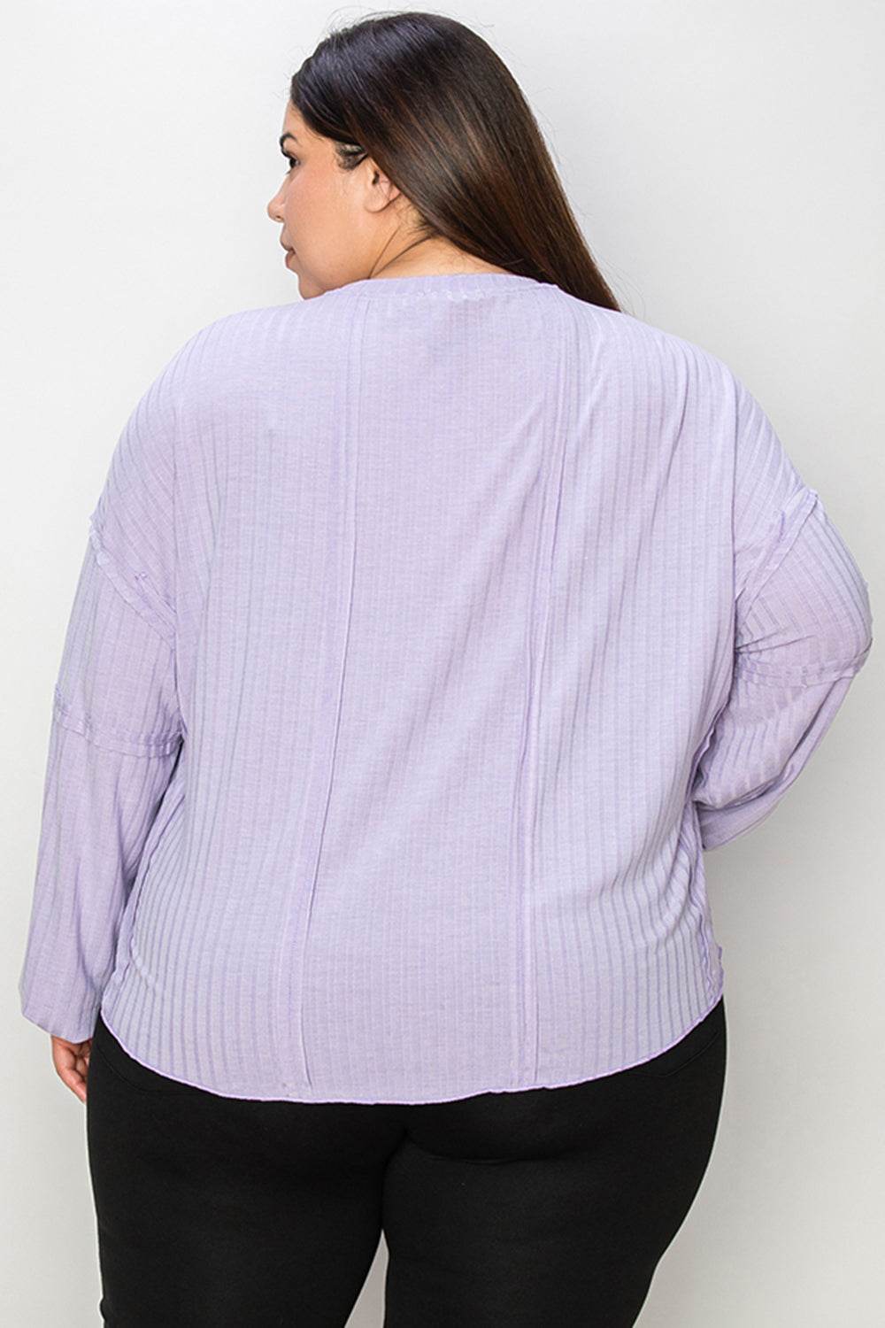 Basic Bae Full Size Ribbed Round Neck Long Sleeve T-Shirt - DaTrendStore.Com