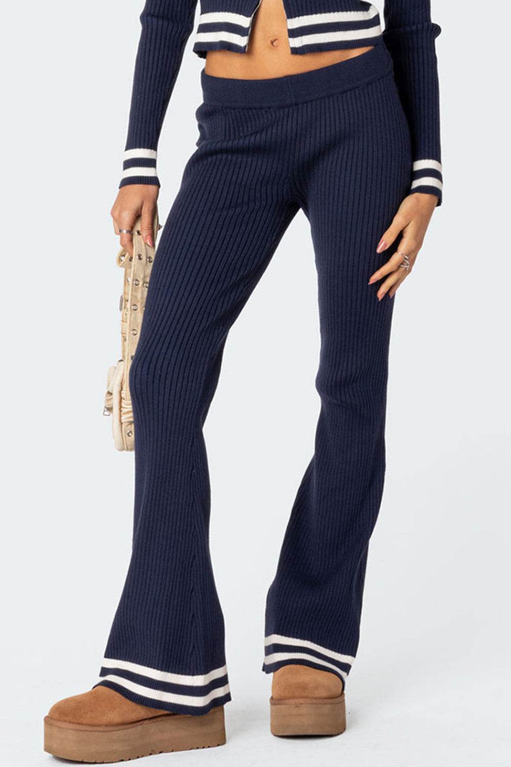 Zip Up Long Sleeve Top and Pants Set - DaTrendStore.Com