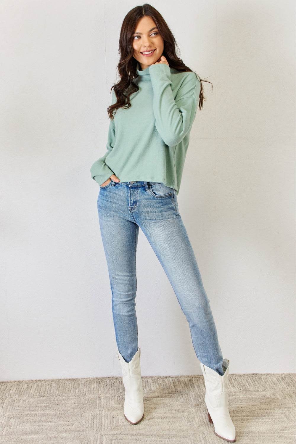 HYFVE Long Sleeve Turtleneck Top - DaTrendStore.Com