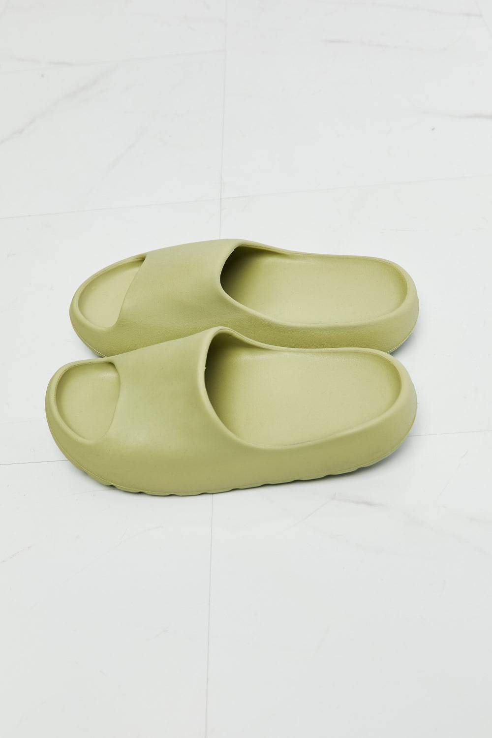 NOOK JOI In My Comfort Zone Slides in Green - DaTrendStore.Com