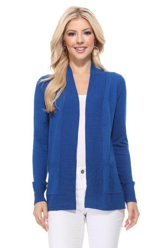 Open Front Shrug Sweater Knit Cardigan - DaTrendStore.Com