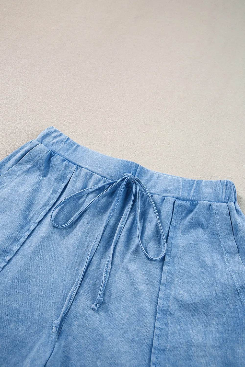 Round Neck Short Sleeve Top and Shorts Set - DaTrendStore.Com