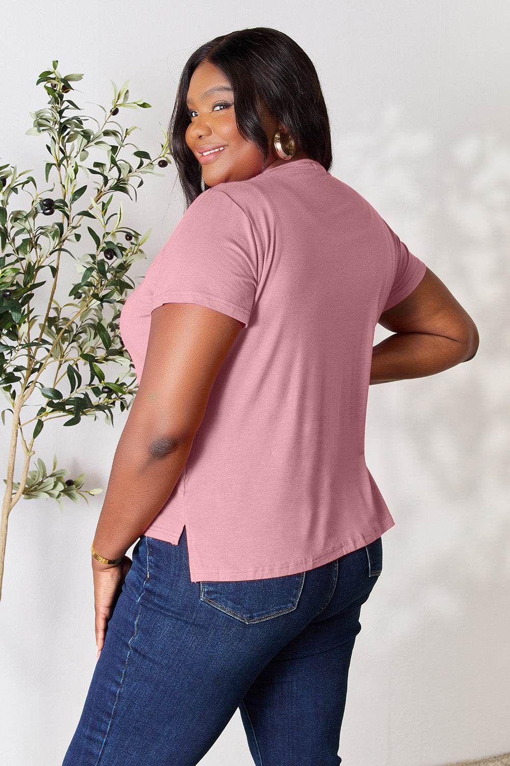 Basic Bae Full Size Round Neck Short Sleeve T-Shirt - DaTrendStore.Com